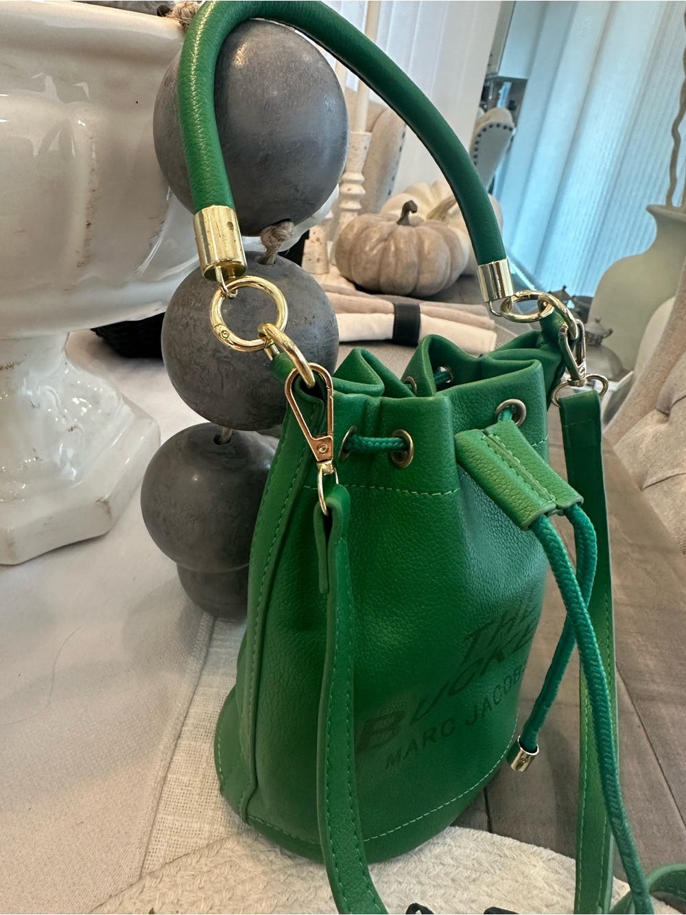 Crossbody green bucket small bag purse handbag! NEW! - Picture 5 of 9